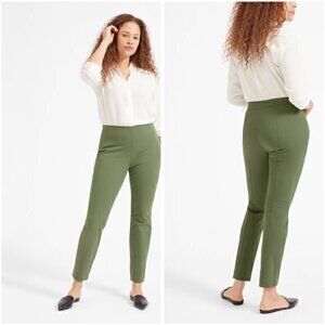 Everlane The Side-Zip Stretch Cotton Pants Olive Green Size 4